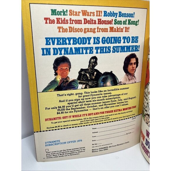 Dynamite Magazine Christopher Reeve Cover Issue No 59 1979 VGUC - Picture 13 of 15